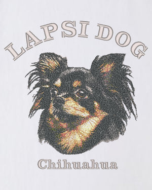 チワワ ミディアム フェイス&サークルロゴ 刺繍 Tシャツ