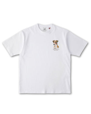 ジャックラッセルテリア フェイス&ロゴ 刺繍 Tシャツ