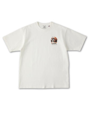 シーズー フェイス&ロゴ 刺繍 Tシャツ