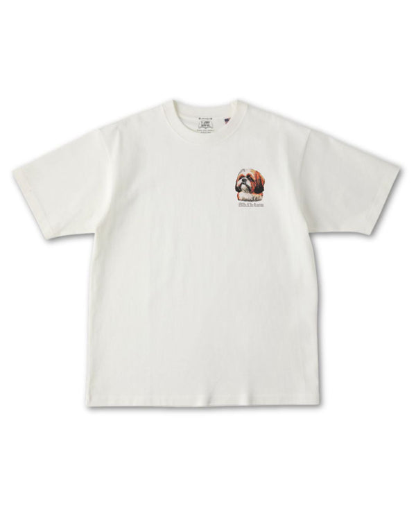 シーズー フェイス&ロゴ 刺繍 Tシャツ