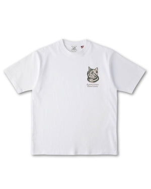 アメリカンショートヘア フェイス&ロゴ 刺繍 Tシャツ