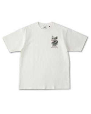 ブリッティッシュショートヘア フェイス&ロゴ 刺繍 Tシャツ