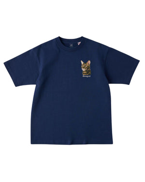 ベンガル フェイス&ロゴ 刺繍 Tシャツ