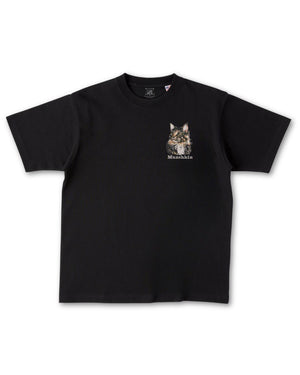 マンチカン フェイス&ロゴ 刺繍 Tシャツ