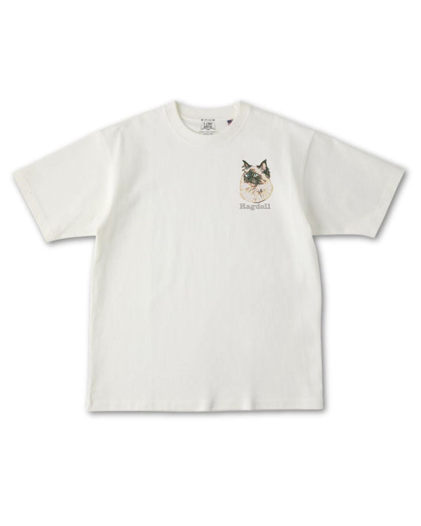 ラグドール フェイス&ロゴ 刺繍 Tシャツ
