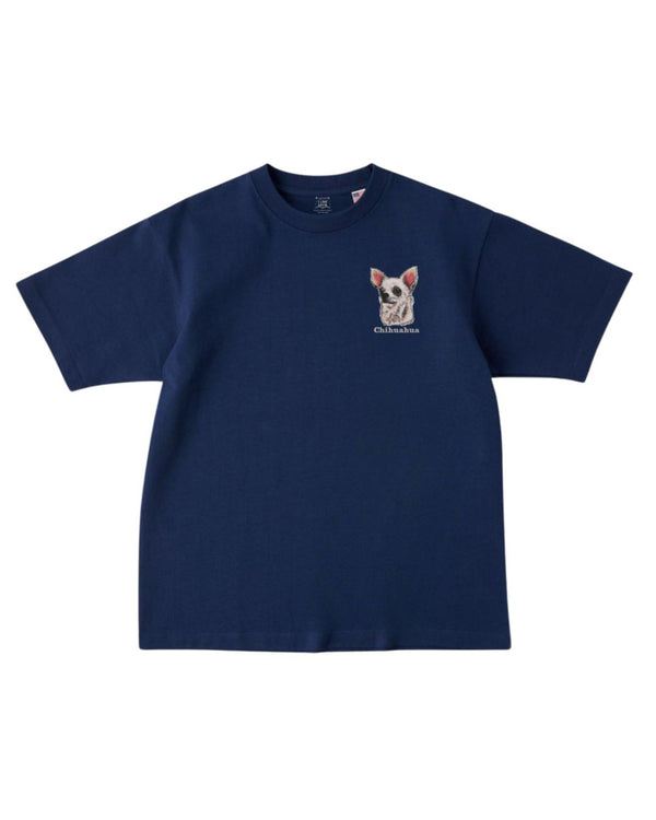 チワワ フェイス&ロゴ 刺繍 Tシャツ