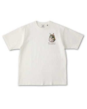 ノルウェージャンフォレストキャット フェイス&ロゴ 刺繍 Tシャツ