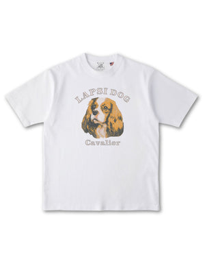 キャバリア ミディアム フェイス&サークルロゴ 刺繍 Tシャツ