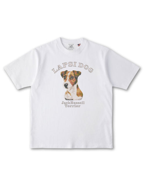 ジャックラッセルテリア ミディアム フェイス&サークルロゴ 刺繍 Tシャツ