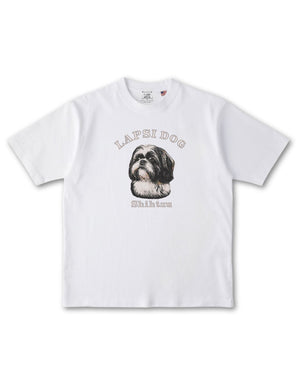 シーズー ミディアム フェイス&サークルロゴ 刺繍 Tシャツ