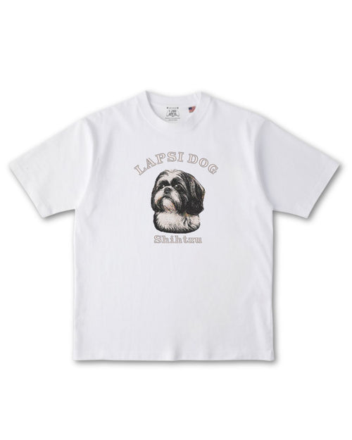シーズー ミディアム フェイス&サークルロゴ 刺繍 Tシャツ