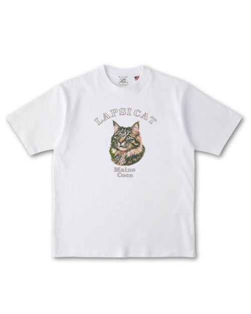 メインクーン ミディアム フェイス&サークルロゴ 刺繍 Tシャツ