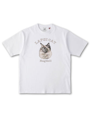 ラグドール ミディアム フェイス&サークルロゴ 刺繍 Tシャツ
