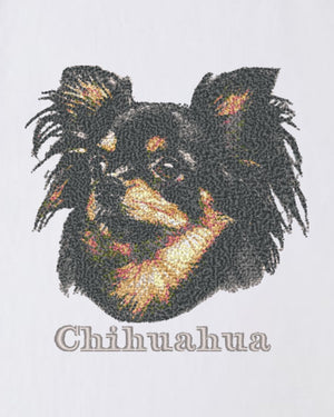 チワワ フェイス&ロゴ 刺繍 Tシャツ