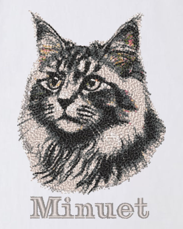 ミヌエット フェイス&ロゴ 刺繍 Tシャツ