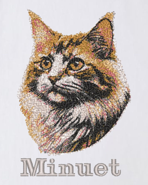 ミヌエット フェイス&ロゴ 刺繍 Tシャツ