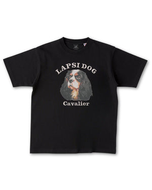 キャバリア ミディアム フェイス&サークルロゴ 刺繍 Tシャツ