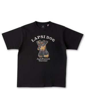 ジャックラッセルテリア ミディアム フェイス&サークルロゴ 刺繍 Tシャツ