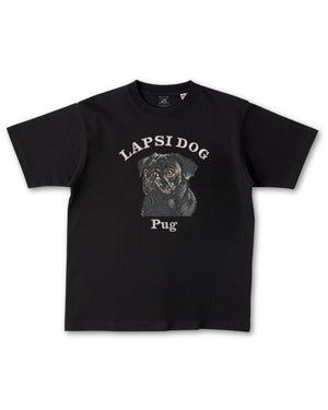 パグ ミディアム フェイス&サークルロゴ 刺繍 Tシャツ