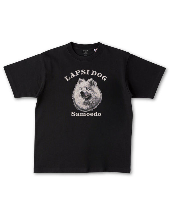 サモエド ミディアム フェイス&サークルロゴ 刺繍 Tシャツ