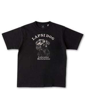 ラブラドールレトリバー ミディアム フェイス&サークルロゴ 刺繍 Tシャツ