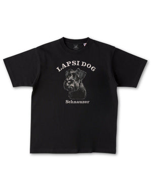 シュナウザー ミディアム フェイス&サークルロゴ 刺繍 Tシャツ