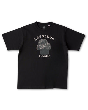 プードル ミディアム フェイス&サークルロゴ 刺繍 Tシャツ