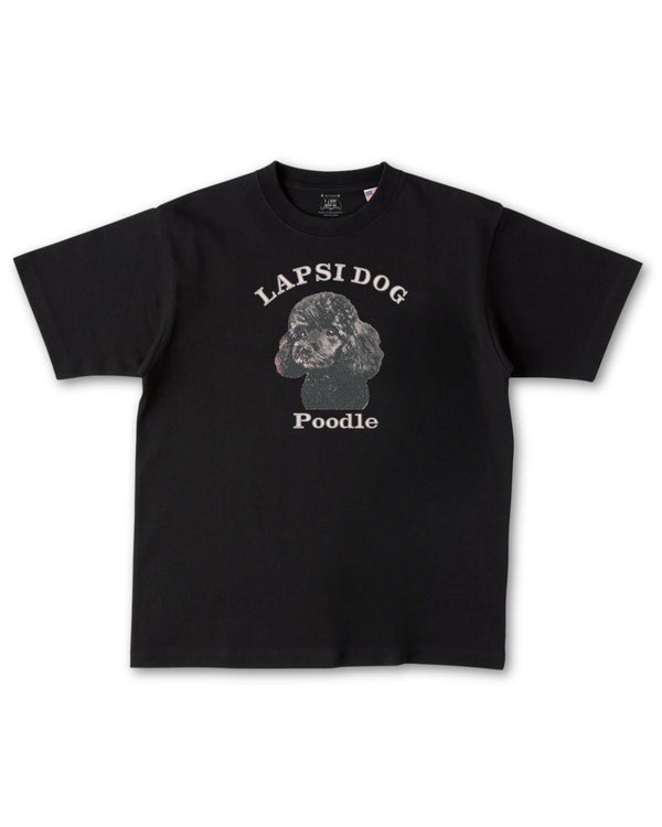 プードル ミディアム フェイス&サークルロゴ 刺繍 Tシャツ