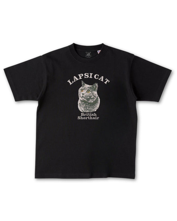 ブリッティッシュショートヘア ミディアム フェイス&サークルロゴ 刺繍 Tシャツ
