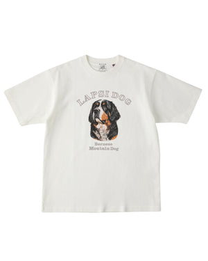 バーニーズマウンテンドッグ ミディアム フェイス&サークルロゴ 刺繍 Tシャツ