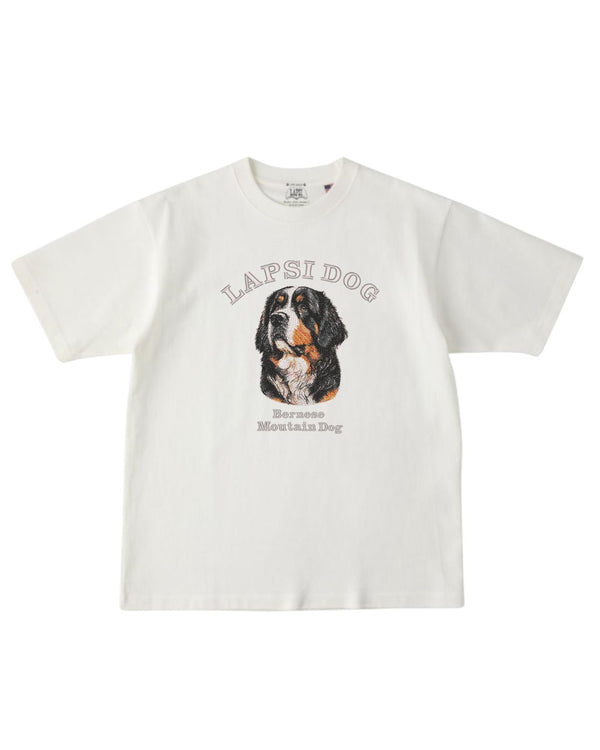 バーニーズマウンテンドッグ ミディアム フェイス&サークルロゴ 刺繍 Tシャツ
