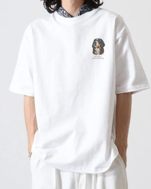 パグ フェイス&ロゴ 刺繍 Tシャツ