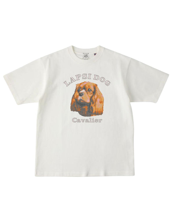 キャバリア ミディアム フェイス&サークルロゴ 刺繍 Tシャツ