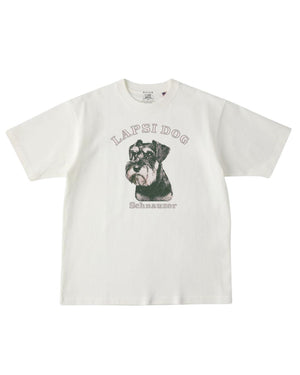 シュナウザー ミディアム フェイス&サークルロゴ 刺繍 Tシャツ