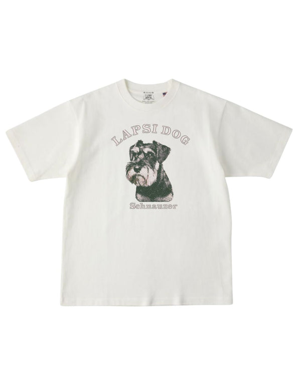 シュナウザー ミディアム フェイス&サークルロゴ 刺繍 Tシャツ