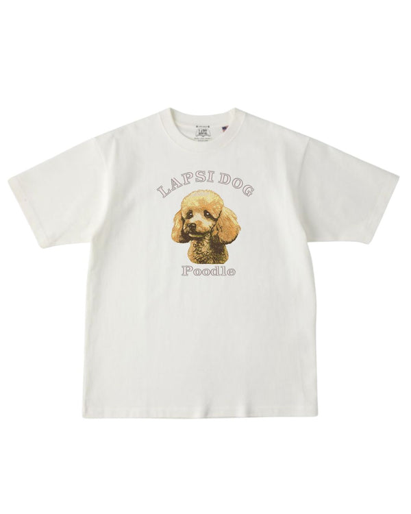 プードル ミディアム フェイス&サークルロゴ 刺繍 Tシャツ