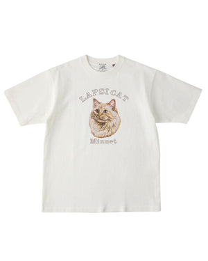 ミヌエット ミディアム フェイス&サークルロゴ 刺繍 Tシャツ