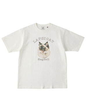 ラグドール ミディアム フェイス&サークルロゴ 刺繍 Tシャツ