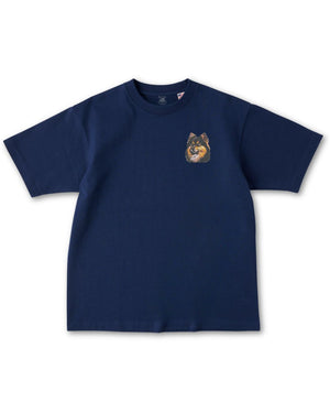 ポメラニアンフェイスドッグ刺繍 Tシャツ