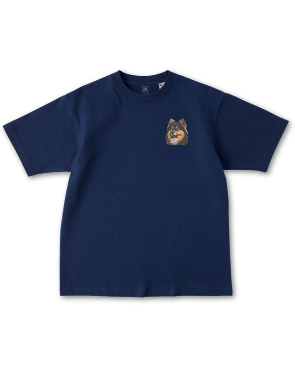 ポメラニアンフェイスドッグ刺繍 Tシャツ