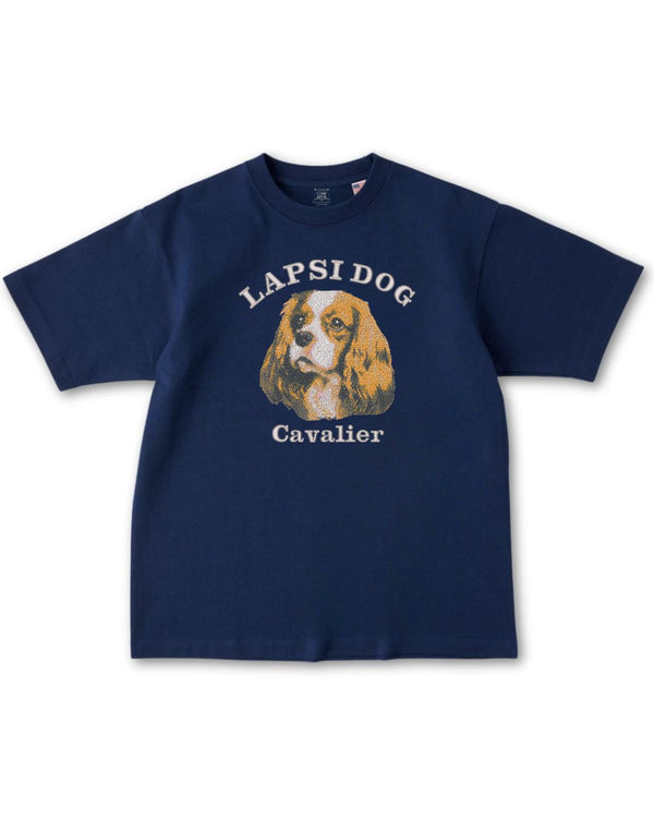 キャバリア ミディアム フェイス&サークルロゴ 刺繍 Tシャツ