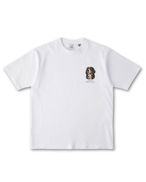 バーニーズマウンテンドッグ フェイス&ロゴ 刺繍 Tシャツ