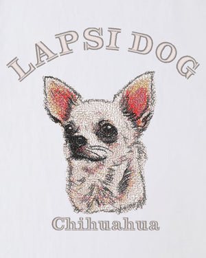 チワワ ミディアム フェイス&サークルロゴ 刺繍 Tシャツ