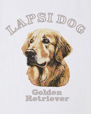 ゴールデンレトリバー ミディアム フェイス&サークルロゴ 刺繍 Tシャツ