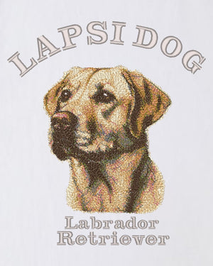 ラブラドールレトリバー ミディアム フェイス&サークルロゴ 刺繍 Tシャツ