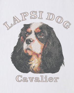 キャバリア ミディアム フェイス&サークルロゴ 刺繍 Tシャツ