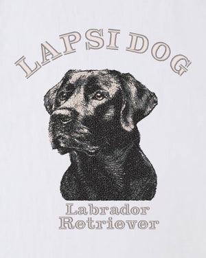ラブラドールレトリバー ミディアム フェイス&サークルロゴ 刺繍 Tシャツ