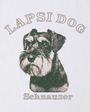 シュナウザー ミディアム フェイス&サークルロゴ 刺繍 Tシャツ