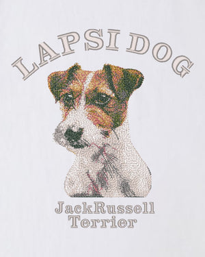 ジャックラッセルテリア ミディアム フェイス&サークルロゴ 刺繍 Tシャツ