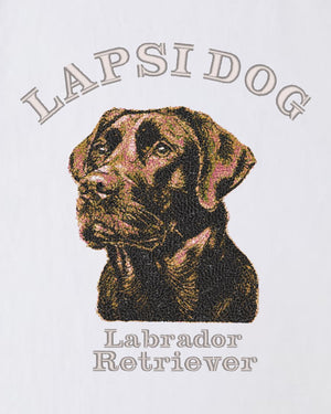 ラブラドールレトリバー ミディアム フェイス&サークルロゴ 刺繍 Tシャツ